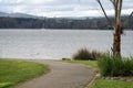 path in a park in australia over looking a river