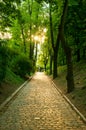 Path in park, Vysehrad, Prague, Royalty Free Stock Photo