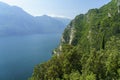 Path of Ponale on the Garda lake, Trentino, Italy