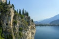 Path of Ponale on the Garda lake, Trentino, Italy