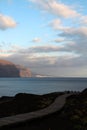 Path at Punta de Teno with Los Gigantes rocks and Atlantic ocean