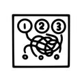 path puzzle line vector doodle simple icon