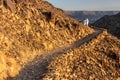 Path at Raoum hill in Najran, Saudi Arab Royalty Free Stock Photo
