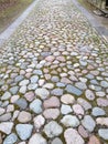 Path of rough colored stones