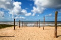 Path on sand to the beach on North sea Royalty Free Stock Photo