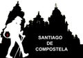 The path of Santiago de Compostela silhouette