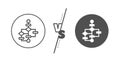 Block diagram line icon. Path scheme sign. Vector Royalty Free Stock Photo