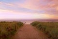 Path sea sunset Royalty Free Stock Photo