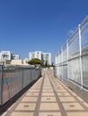 A path between sport fields Royalty Free Stock Photo