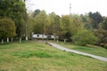 The path in the spring park. After the rain. Royalty Free Stock Photo