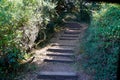 path stairs walk along brittany coast atlantic access beach pathway sea vannes arzon in france Royalty Free Stock Photo