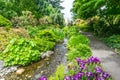 Seatac Garden Path And Stream Royalty Free Stock Photo