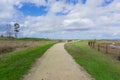 Path in Sunnyvale Baylands Park after a rainy day, south San Francisco bay, California