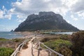 Path in Tavolara island, Sardinia. Royalty Free Stock Photo