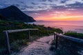 Path to beach and beautiful sunrise Australia Royalty Free Stock Photo