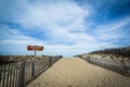 Path to the beach at Cape Henlopen State Park, in Rehoboth Beach Royalty Free Stock Photo