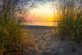 Path To The Beach With Sunrise Royalty Free Stock Photo