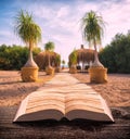 The path to the Cirali beach on a book Royalty Free Stock Photo