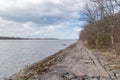 Path to estuary Vistula River to the Baltic Sea