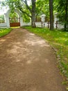 Path to gate at the old brotherly cemetery. Valaam Spaso-Preobrazhensky stavropegial monastery