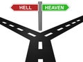 Path to heaven and hell Royalty Free Stock Photo