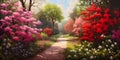 A Path to Heaven: Tall, Pink Flowers and an Unobstructed Road