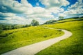 A path to Malham Cove Yorkshire Dales on a beautiful Summer day. Royalty Free Stock Photo