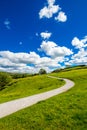 A path to Malham Cove Yorkshire Dales on a beautiful Summer day. Royalty Free Stock Photo