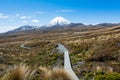 Path to Mount Ruapehu and Tama Lakes, Tongariro National Park, N Royalty Free Stock Photo