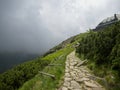 Path to mountain shelter on Szrenica