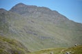 Path to Pike of Blisco beneath Crinkle Crags, Lake District Royalty Free Stock Photo