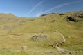 Path to Pike of Blisco beneath Crinkle Crags, Lake District Royalty Free Stock Photo