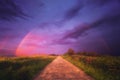 Path to the rainbow Royalty Free Stock Photo
