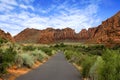 Path to the Redrock Mountains in Snow Canyon