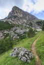Sass de Stria next to Passo di Falzarego in Dolomiti mountains