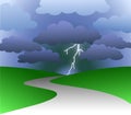 Path to Stormy Future/eps Royalty Free Stock Photo