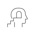 Path to subconscious line outline icon Royalty Free Stock Photo