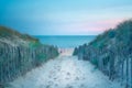 Path To A Sunset Beach. Royalty Free Stock Photo