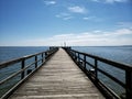 A path to the unknown, bridge over the water, looking forward, planning the future