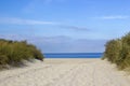 Path trough the dunes, Renesse, the Netherlands Royalty Free Stock Photo