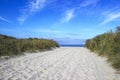 Path trough the dunes, Renesse, Zeeland, the Netherlands Royalty Free Stock Photo