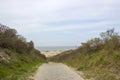 Path trough the dunes, Renesse, the Netherlands Royalty Free Stock Photo