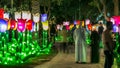 Newly opened Dubai Glow Garden day to night timelapse is a state of Art architecture featuring environment friendly