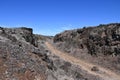 Path through volcanic rock formations, KaÃ¢â¬â¢ena Point, Oahu, Hawaii