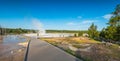 Path way in geyser area, in Yellowstone National park,Wy,usa Royalty Free Stock Photo