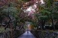 Path way to Koshoji Temple during autumn