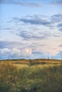 Path in the wide beach at northern Denmark Royalty Free Stock Photo