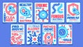 Pathogen Creative Advertising Posters Set Vector