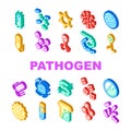 Pathogen Virus Disease Collection Icons Set Vector Royalty Free Stock Photo