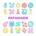 Pathogen Virus Disease Collection Icons Set Vector Royalty Free Stock Photo